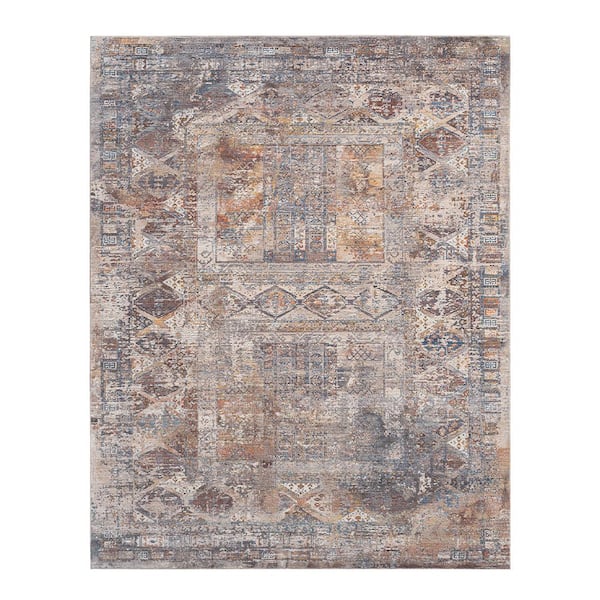 KALATY Calabria Blue Tones 9 ft. 6 in. x 13 ft. Area Rug