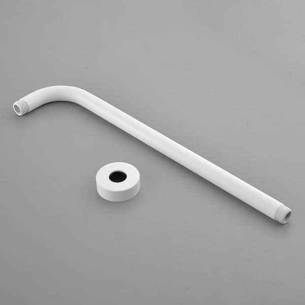 1-spray 11.8 in. Wall Mount Dual Fixed and Handheld Shower Head 2.5 GPM with Slide Bar, Body-Sprays in White