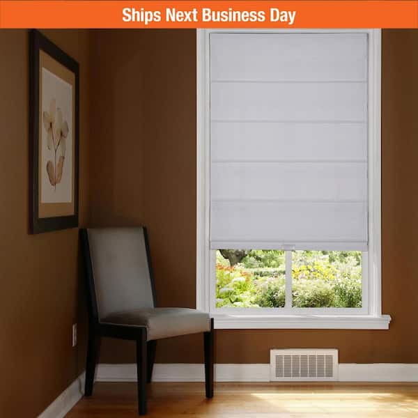 Cordless Blackout Fabric Roman Shade 23X64 White