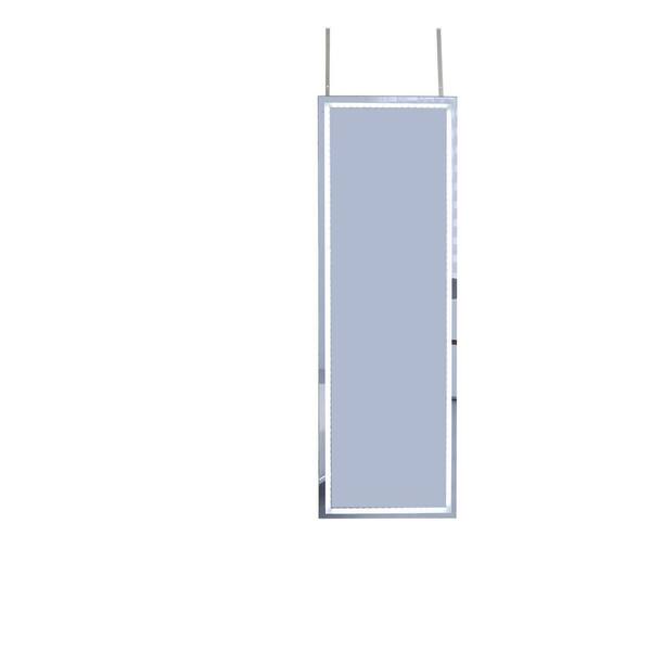 Unbranded Fashion Standard White High-Quality MDF with PVC Surface Jewelry Armoire with LED Lights and Real Glass Mirror