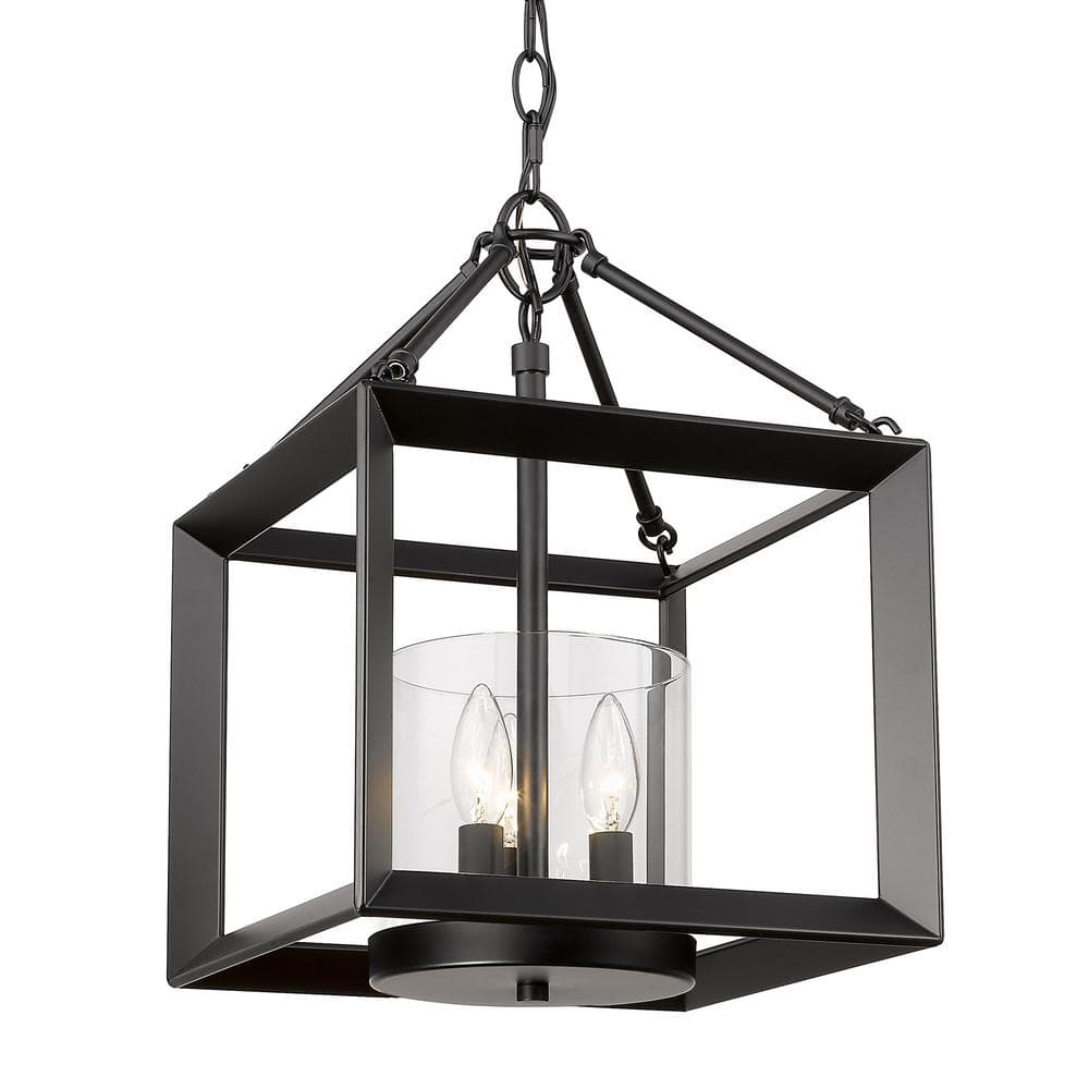 Smyth 3-Light Matte Black Mini Chandelier with Glass Shade price history on PriceWatchPro