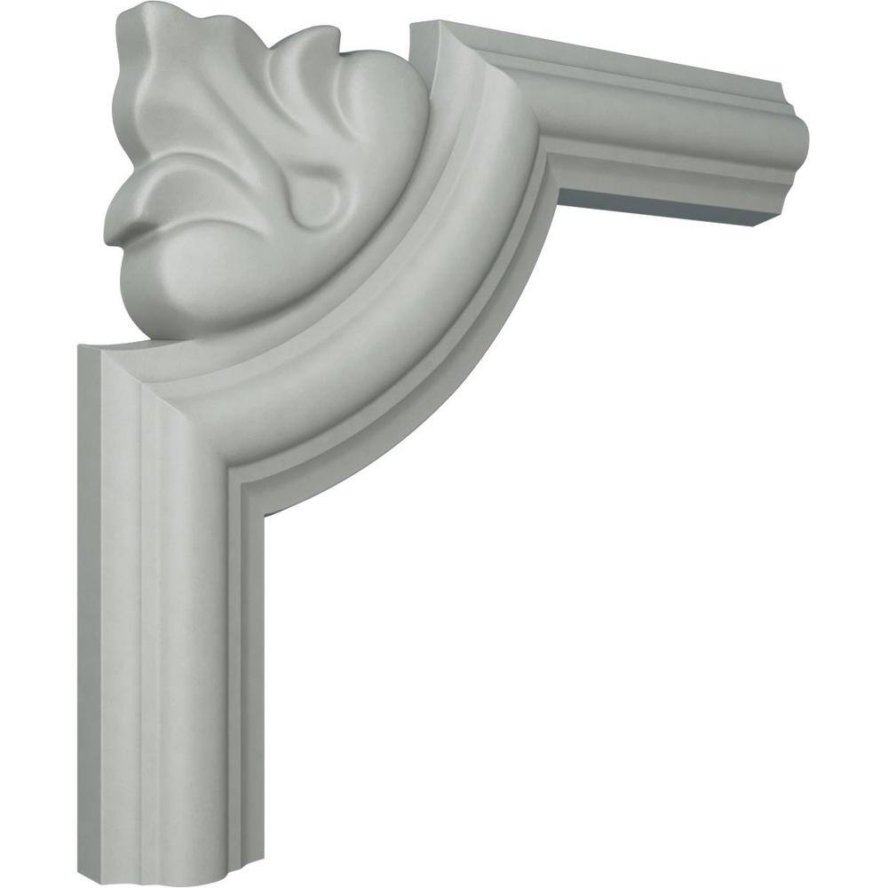 White Urethane Decorative Crown Moulding Corner