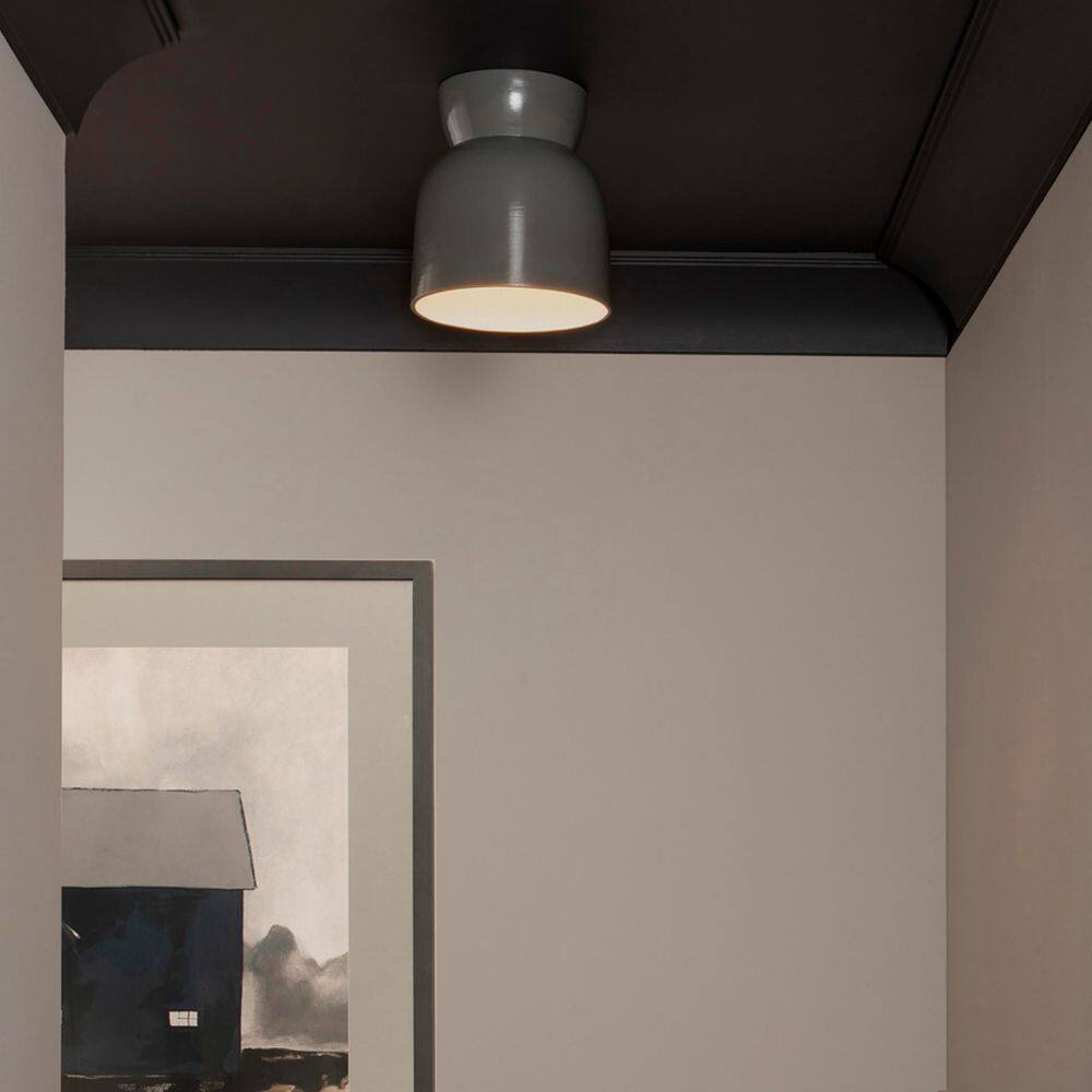 Radiance Collection 1-Light Gloss Grey Outdoor Flush Mount Light price history on PriceWatchPro
