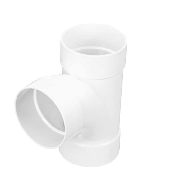 PVC S&D Sanitary Tee, 4 in. Hub X Hub X Hub Fitting