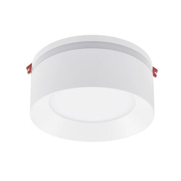 Flexinstall Dual Band 6 in. White Integrated LED Ceiling Light Flush Mount with 5CCT and 700 Lumens