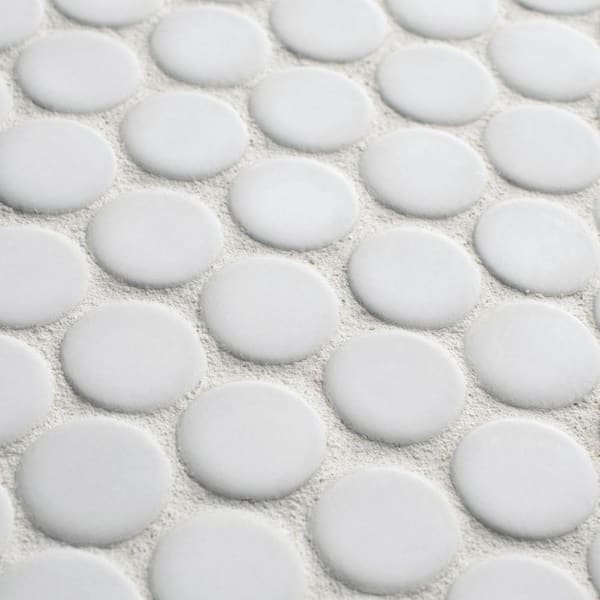 Red Buttons Porcelain Penny Round Tile