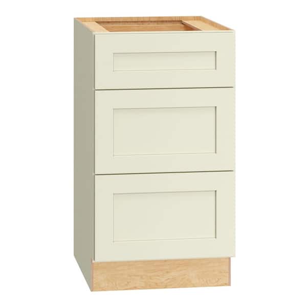 QuickShip Cottage 18 in. W x 21 in. D x 32.5 in. H Assembled Plywood Shaker Bath Drawer Base Cabinet in Starlight