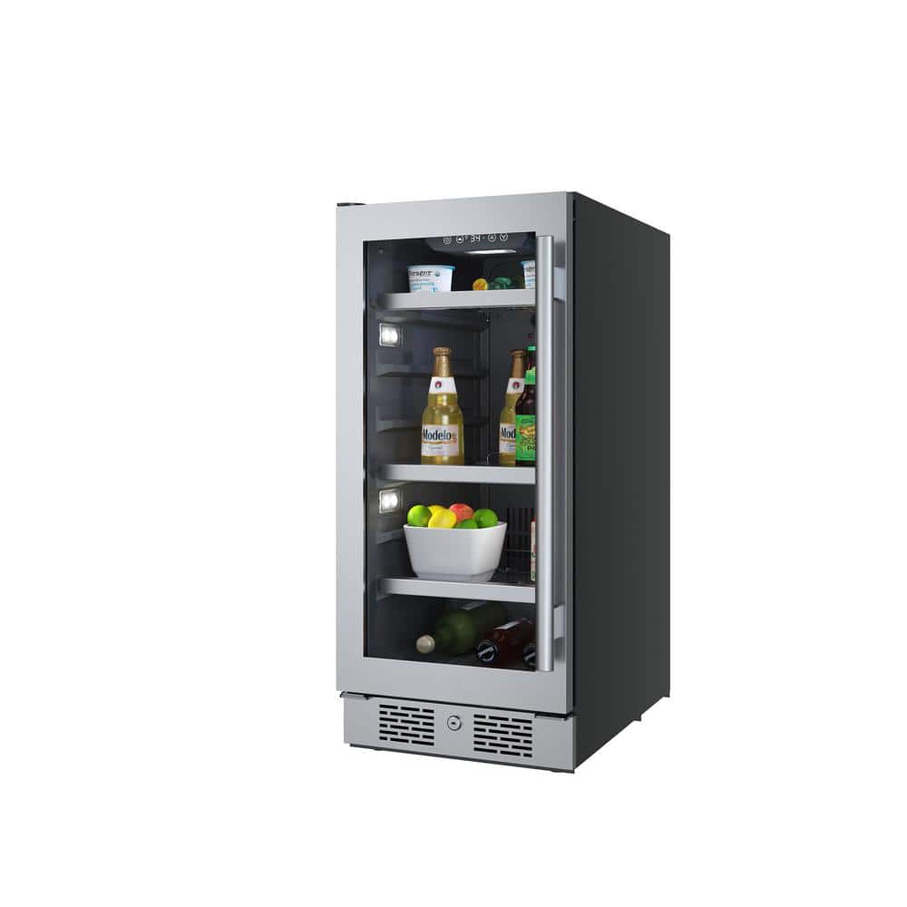 15-Inch Stainless Steel Smart Undercounter Beverage Refrigerator