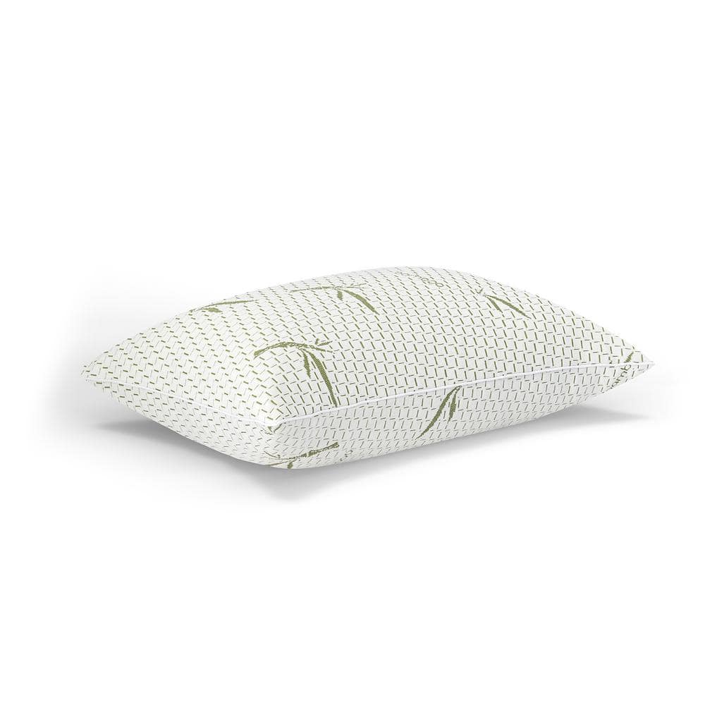 BodiPEDIC Memory Foam Cluster Bed Pillow with Rayon from Bamboo Infused Cover