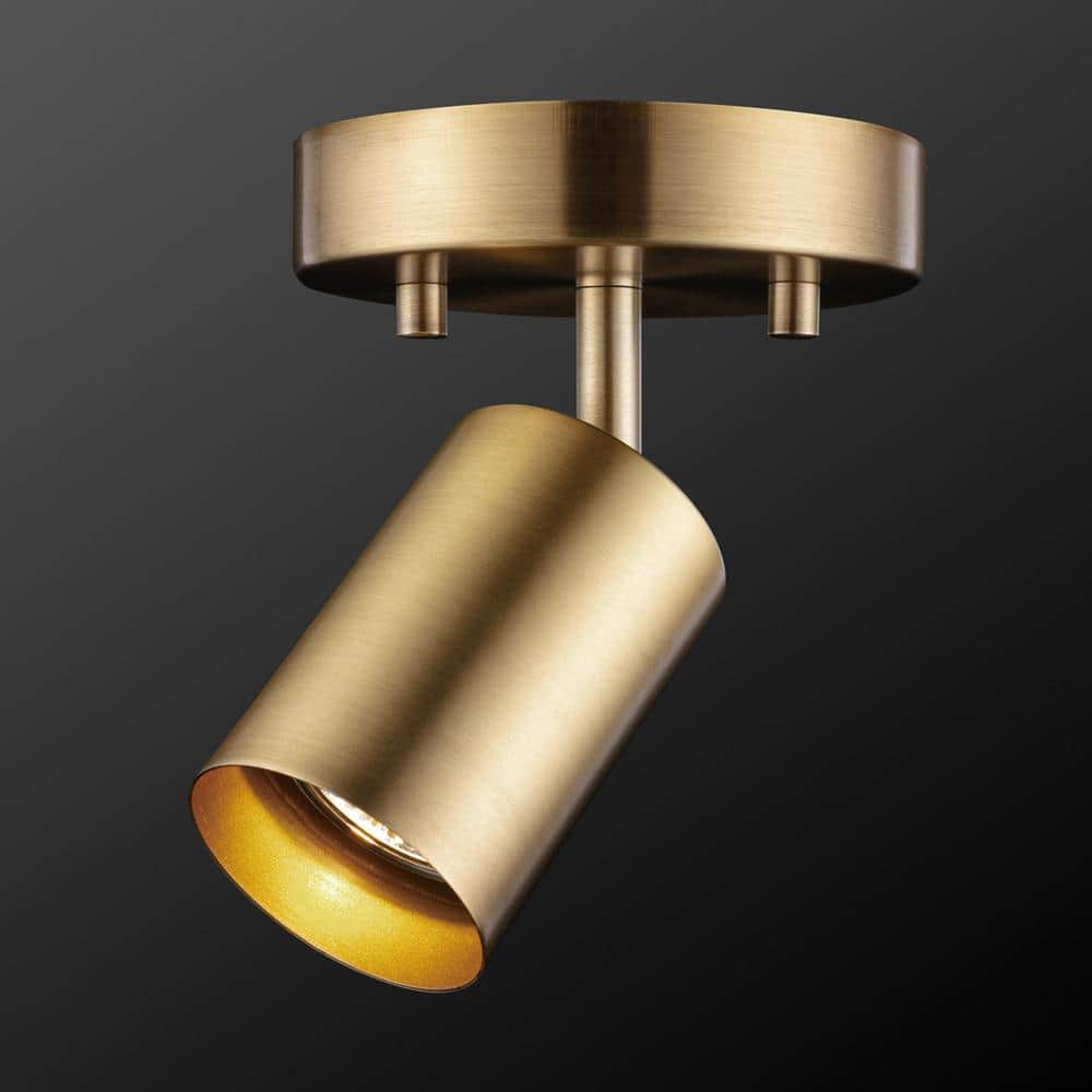 Pratt Petite Matte Brass Pivoting Track Spotlight