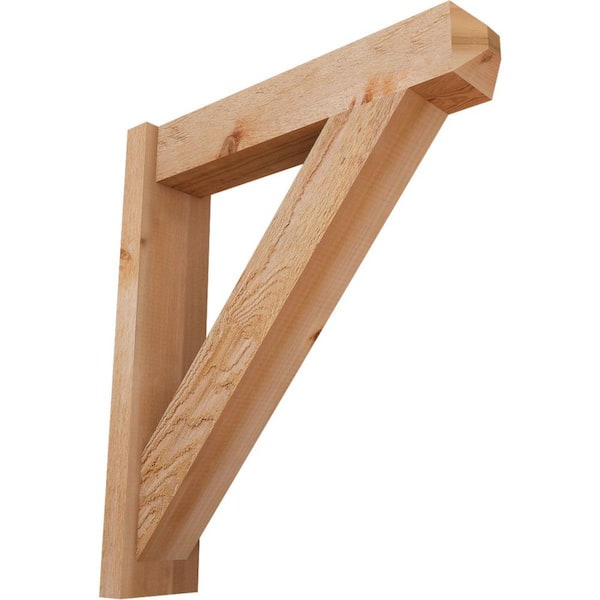 Ekena Millwork 6 in. x 30 in. x 26 in. Western Red Cedar Traditional Craftsman Rough Sawn Outlooker