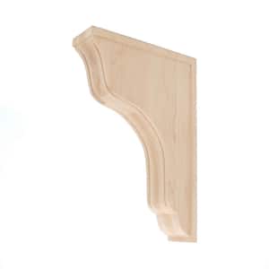 2-1/2 in. x 12 in. x 8 in. Unfinished Medium North American Solid Hard Maple Plain Wood Corbel