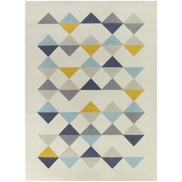 BALTA Adalee Yellow 5 ft. x 7 ft. Geometric Area Rug
