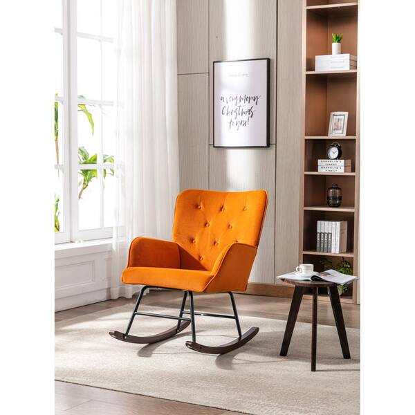 orange rocking chair