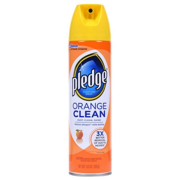 Pledge Enhancing Polish 14.2-oz Lemon Fabric and Upholstery Cleaner Spray  in the Furniture & Upholstery Cleaners department at