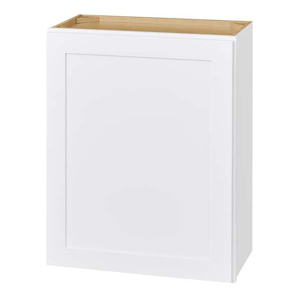 Hampton Bay Avondale 24 in. W x 12 in. D x 30 in. H Ready to Assemble Plywood Shaker Wall Kitchen Cabinet in Alpine White