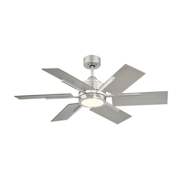Filament Design 44 In Integrated Led, Pewter Ceiling Fan With Lights