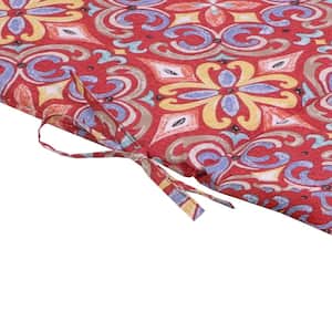 Universal 19.5 in. x 19.5 in. One Piece Outdoor Sling Chair Cushion in Crawford Medallion