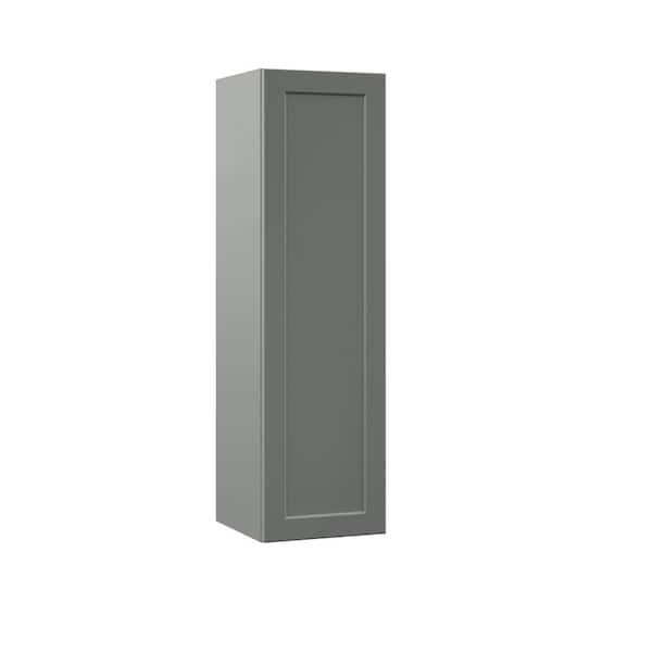 Hampton Bay Designer Series Melvern Storm Gray Shaker Assembled Wall Kitchen Cabinet (12 in. x 42 in. x 12 in.)
