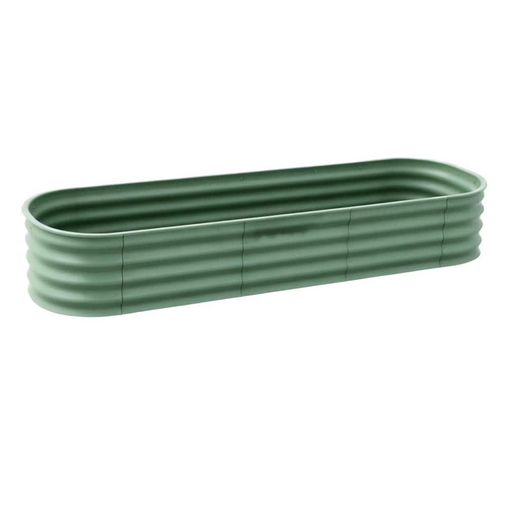 6.4 x 2 x 1 ft. Green Metal Oval Outdoor Galvanized Raised Gardens Bed Planter Box with Safety Edging price history on PriceWatchPro