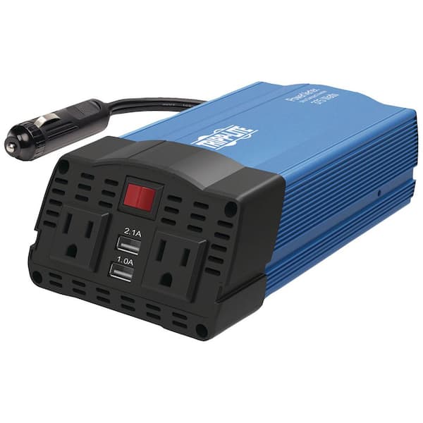 Tripp Lite 375-Watt Continuous PowerVerter Ultracompact Car Inverter with USB and Battery Cables