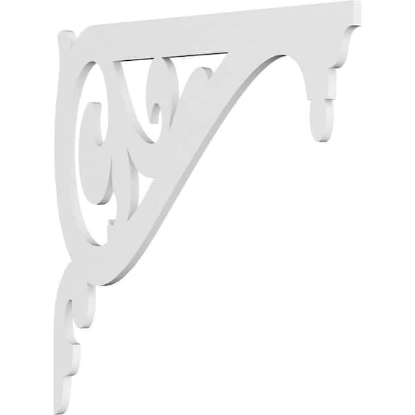 Ekena Millwork 5/8 in. W x 18 in. H x 18 in. D PVC Whitman Bracket