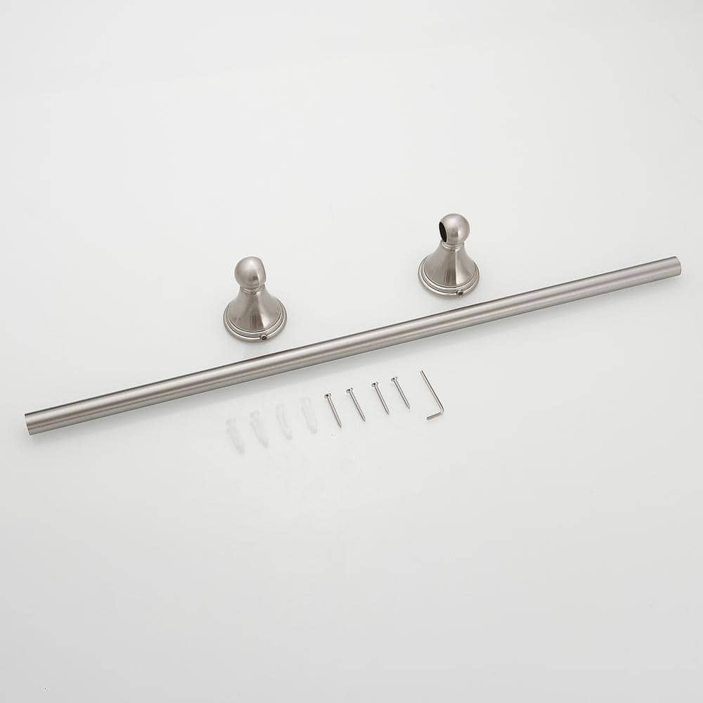 Brushed Nickel 24-Inch Wall Mounted Towel Bar
