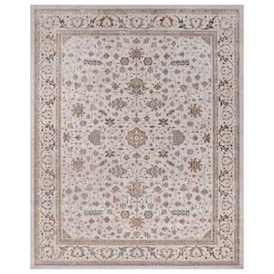 Creation Gray Shimmer 5 ft. x 7 ft. Traditional Area Rug