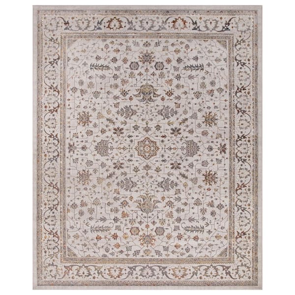Concord Global Trading Creation Gray Shimmer 8 ft. x 10 ft. Traditional Area Rug