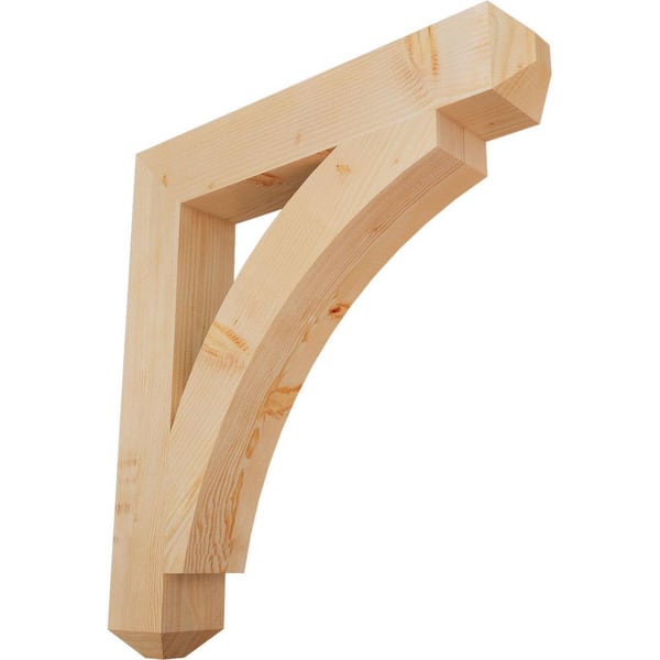 Ekena Millwork 5.5 in. x 40 in. x 36 in. Douglas Fir Thorton Craftsman Smooth Bracket