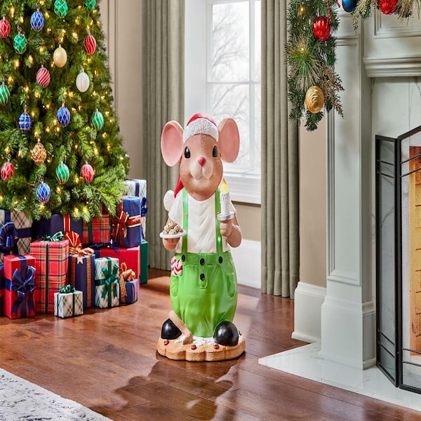 Home Accents Holiday 30 in Christmas Mouse 22DK01083 - The Home Depot