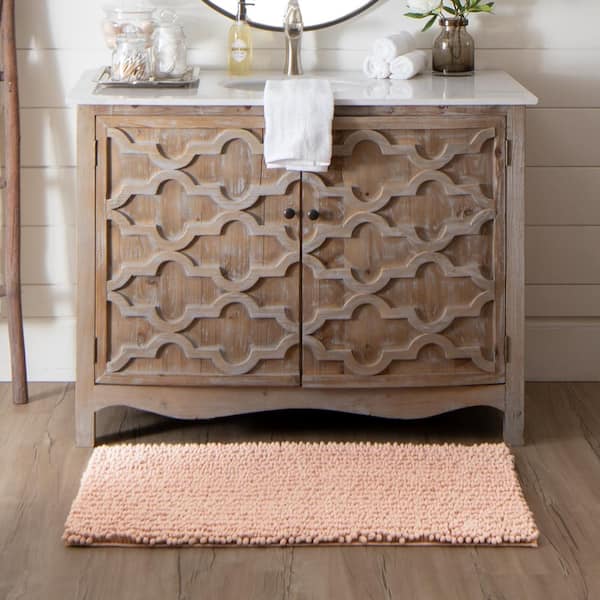 Metaphor Blush 17 in. x 24 in. Micro Denier Polyester Bath Mat
