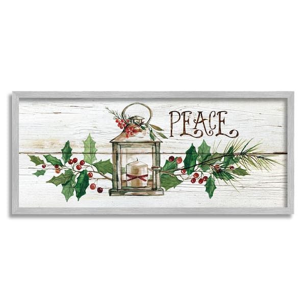 Peace Winter Berries by Carol Robinson 1 Piece Framed Graphic Print Nature Poster Art Print 30 in. x 13 in.