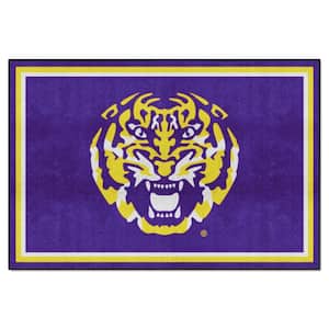LSU Tigers Purple 5ft. x 8 ft. Plush Area Rug