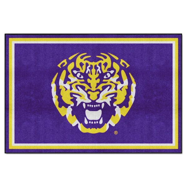 FANMATS LSU Tigers Purple 5ft. x 8 ft. Plush Area Rug