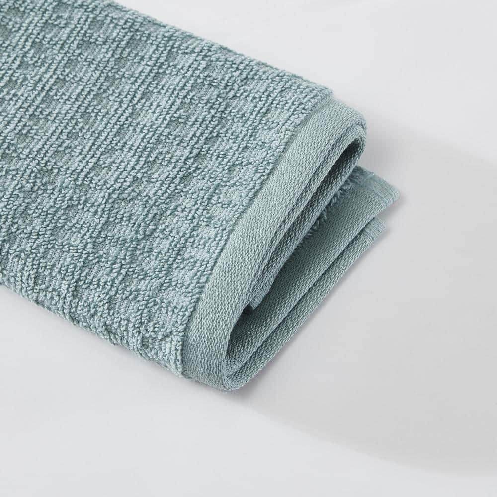 Turquoise 12-Piece Fast Drying Cotton Washcloth Set