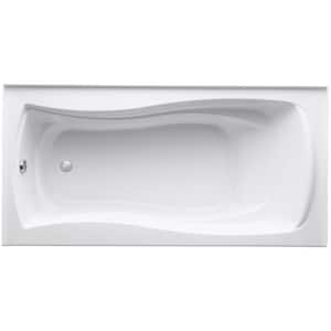 Mariposa 72 in. x 36 in. Soaking Bathtub with Left-Hand Drain in White, Integral Flange