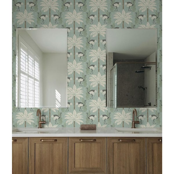 Stroll Along Deco Seamist Vinyl Peel and Stick Wallpaper Roll (Covers 30.75 sq. ft)