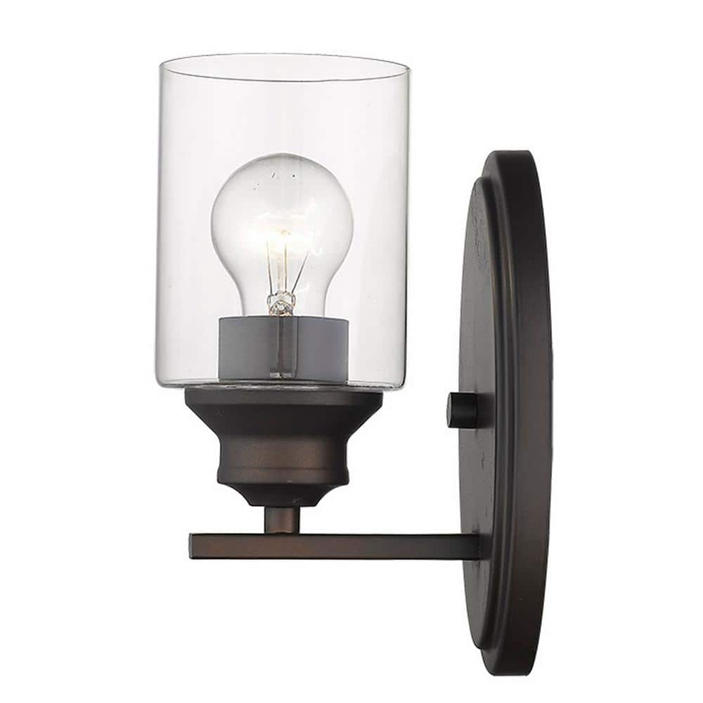 Bronze Cylinder Dimmable Direct Wired Electric Sconce