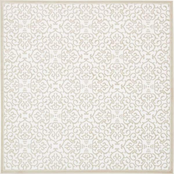 Rushmore Johnson Snow White 8' 0 x 8' 0 Square Rug
