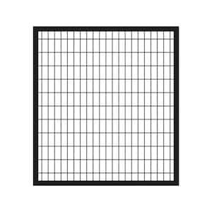 Deco Grid 4 ft. x 4 ft. Black Steel Straight Fence Gate