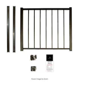 36 in. x 48 in. Bronze Powder Coated Aluminum Preassembled Deck Gate Kit