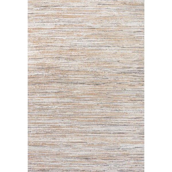 Loom Modern Strie' Beige/Gray 5 ft. x 8 ft. Area Rug
