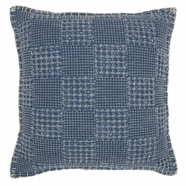 HomeRoots Jordan Ocean Geometric Cotton 18 in. X 18 in. Throw Pillow
