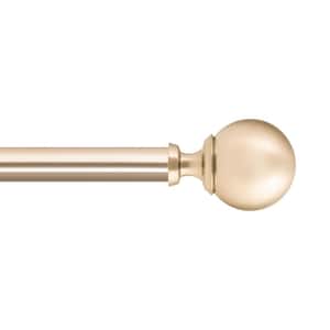 Classic Venetian 36 in. - 72 in. Adjustable Single Curtain Rod 1 in. in Satin Brass with Finial