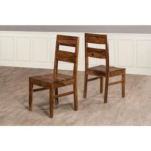 Emerson Wood Dining Chair, Set of 2, Natural Sheesham