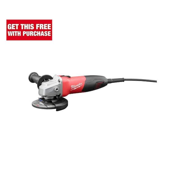 Milwaukee 7 Amp Corded 4-1/2 in. Small Angle Grinder with Sliding Lock-On Switch