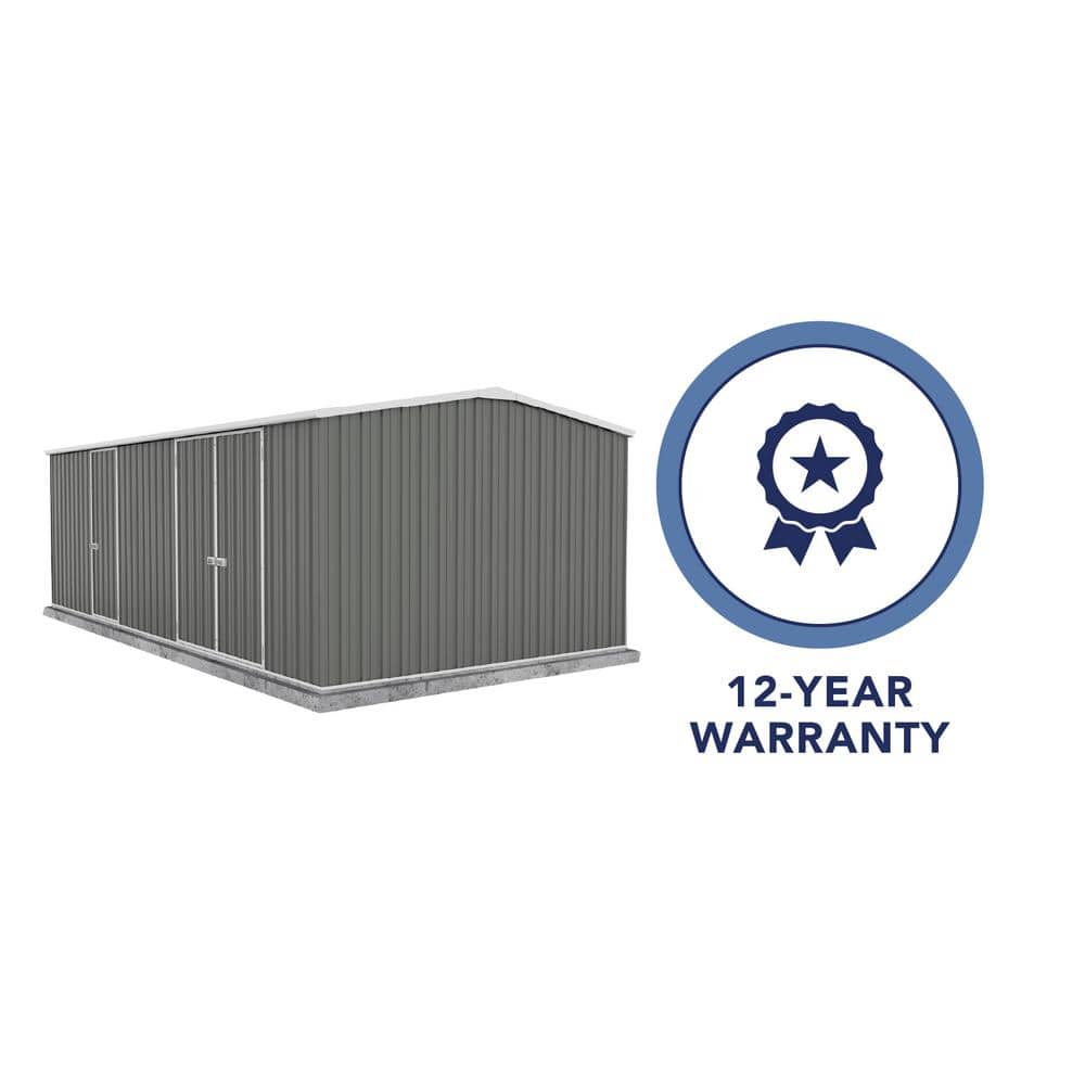 Woodland Gray 20' x 10' Galvanized Steel Metal Workshop Shed