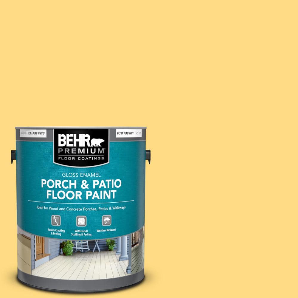 1 gal. #P290-4 Spirited Yellow Gloss Enamel Interior/Exterior Porch and Patio Floor Paint price history on PriceWatchPro