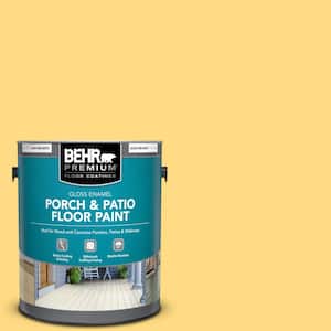 1 gal. #P290-4 Spirited Yellow Gloss Enamel Interior/Exterior Porch and Patio Floor Paint